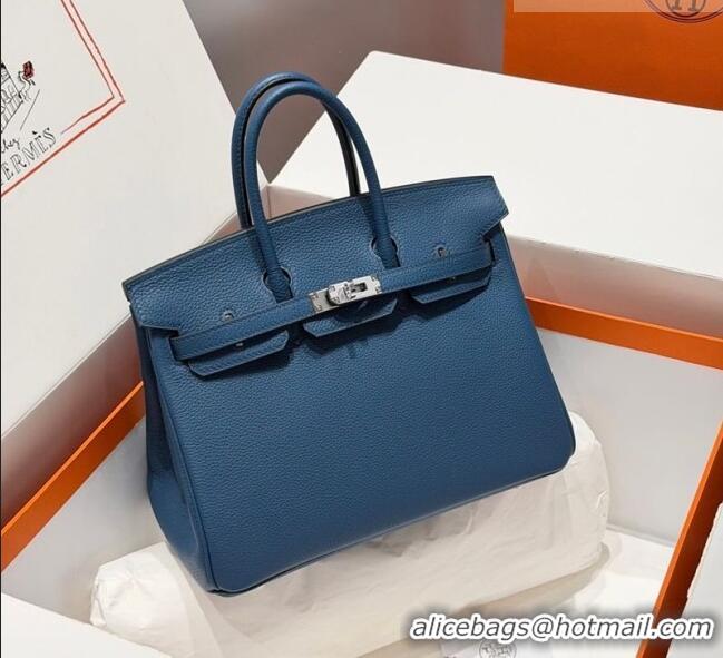 Low Cost Hermes Birkin Bag 25cm in Togo Leather 0414 S4 Deep Blue 2026