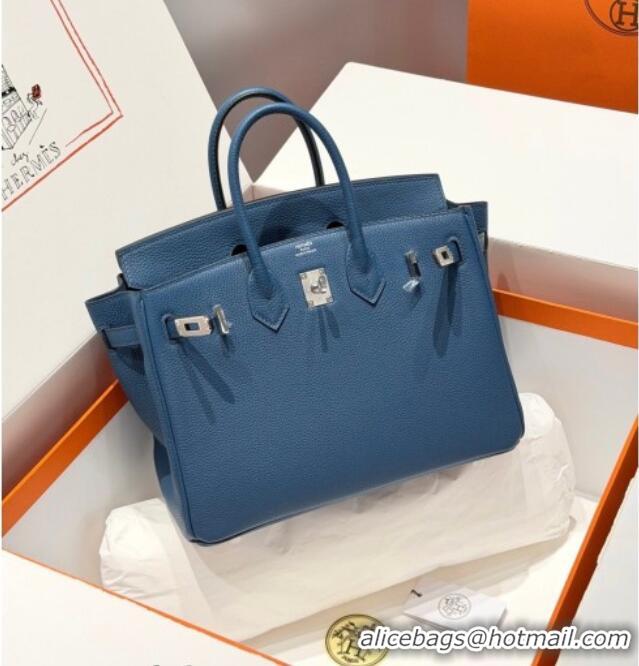 Low Cost Hermes Birkin Bag 25cm in Togo Leather 0414 S4 Deep Blue 2026