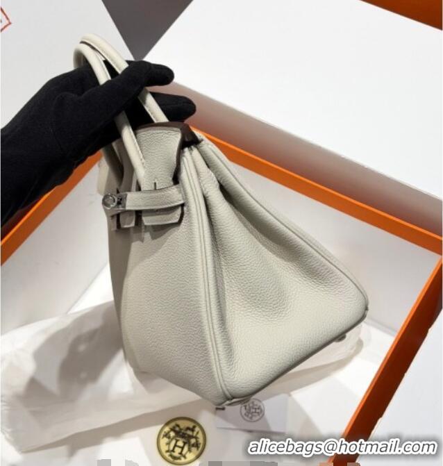Luxury Cheap Hermes Birkin Bag 25cm in Togo Leather 0414 8L Beton White 2026