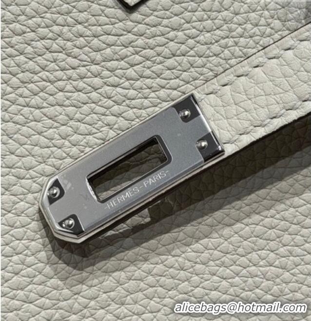 Luxury Cheap Hermes Birkin Bag 25cm in Togo Leather 0414 8L Beton White 2026