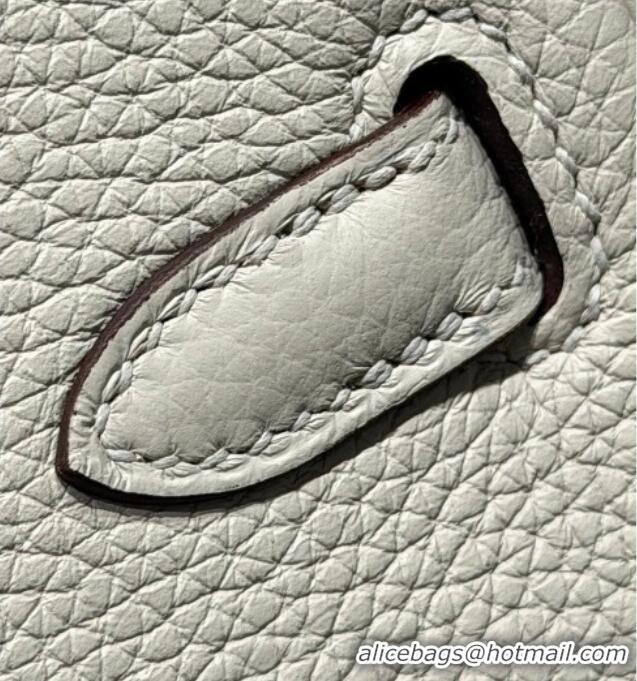 Luxury Cheap Hermes Birkin Bag 25cm in Togo Leather 0414 8L Beton White 2026