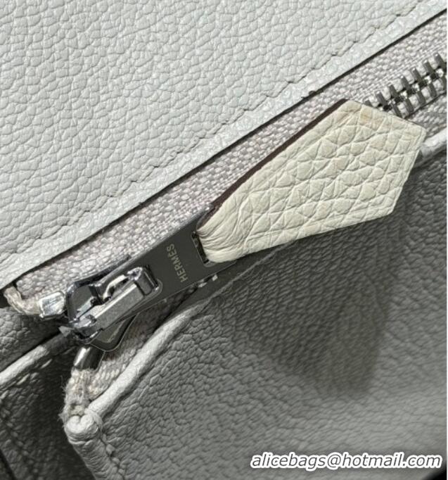 Luxury Cheap Hermes Birkin Bag 25cm in Togo Leather 0414 8L Beton White 2026