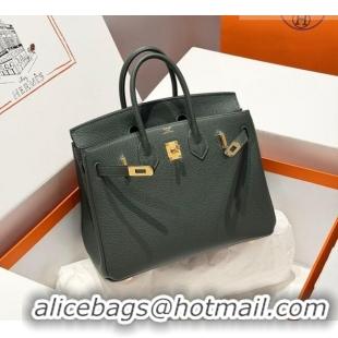 Grade Design Hermes Birkin Bag 25cm in Togo Leather 0414 6O Vert Cypres Green 2026