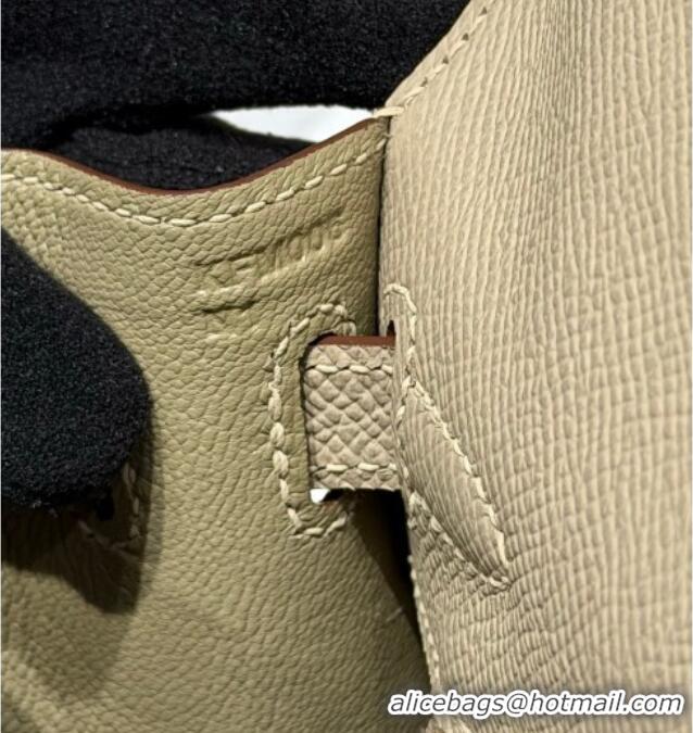 Cheapest Hermes Kelly Epsom Bag 25cm in Cow Leather H0414 S2 Trench Grey 2026 (Half Handmade)