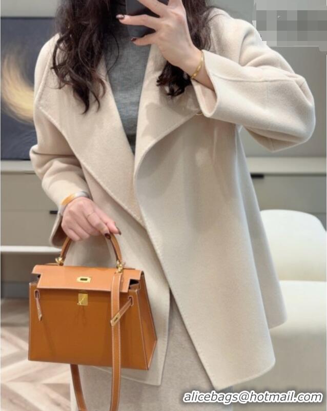 Grade Design Hermes Kelly Epsom Bag 25cm in Cow Leather H0414 Brown/Gold 2026 (Half Handmade)