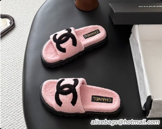 Luxury Chanel Fluffy Slide Sandals CH091006 Pink 2026