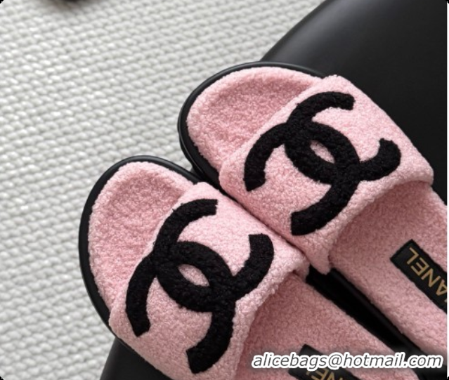 Luxury Chanel Fluffy Slide Sandals CH091006 Pink 2026