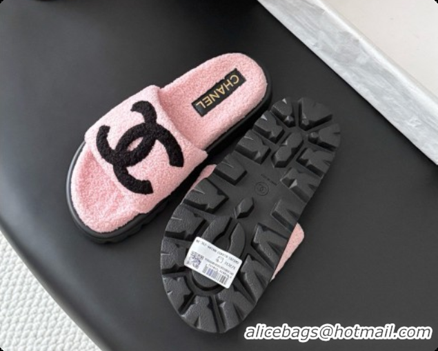 Luxury Chanel Fluffy Slide Sandals CH091006 Pink 2026