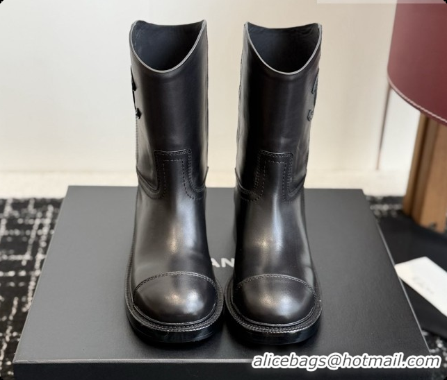 Perfect Chanel Short Boots in Smooth Calfskin CH091019 Black 2026