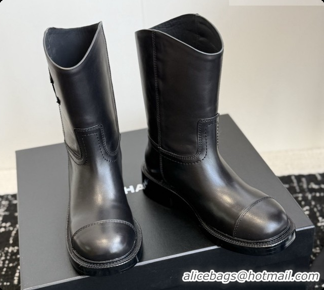 Perfect Chanel Short Boots in Smooth Calfskin CH091019 Black 2026