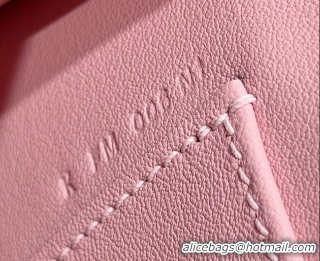Good Looking Hermes Kelly Pochette Swift Bag 22cm in Cow Leather H0414 Pink/White 2026 (Half Handmade)