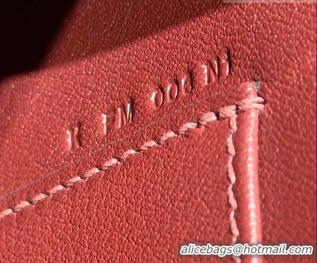 Best Grade Hermes Kelly Pochette Swift Bag 22cm in Cow Leather H0414 Ruby Red 2026 (Half Handmade)