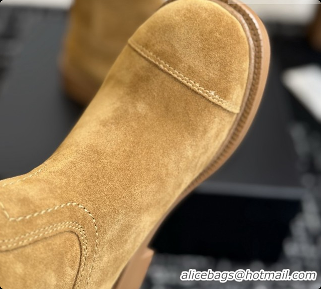 Luxury Chanel Short Boots in Suede Calfskin CH091020 Brown 2026