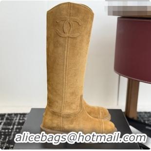 Low Price Chanel High Boots in Suede Calfskin CH091022 Brown 2026