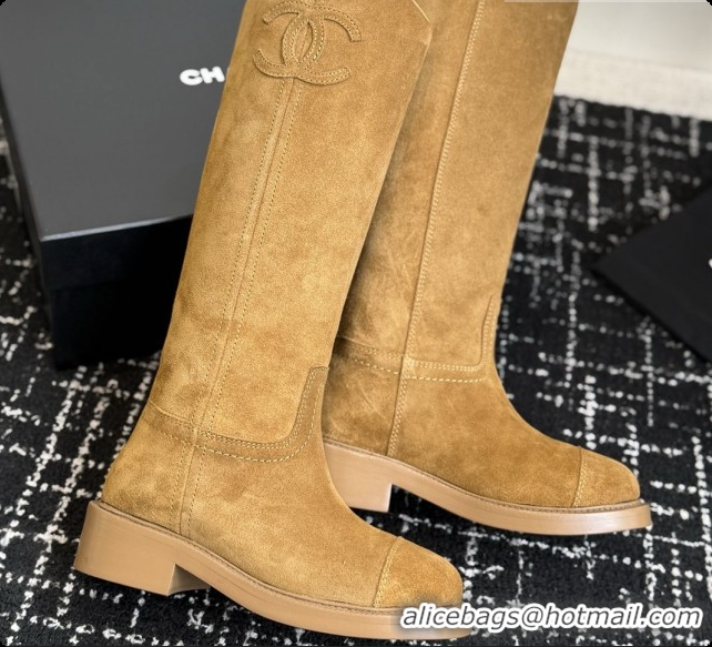 Low Price Chanel High Boots in Suede Calfskin CH091022 Brown 2026