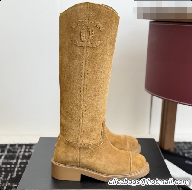 Low Price Chanel High Boots in Suede Calfskin CH091022 Brown 2026