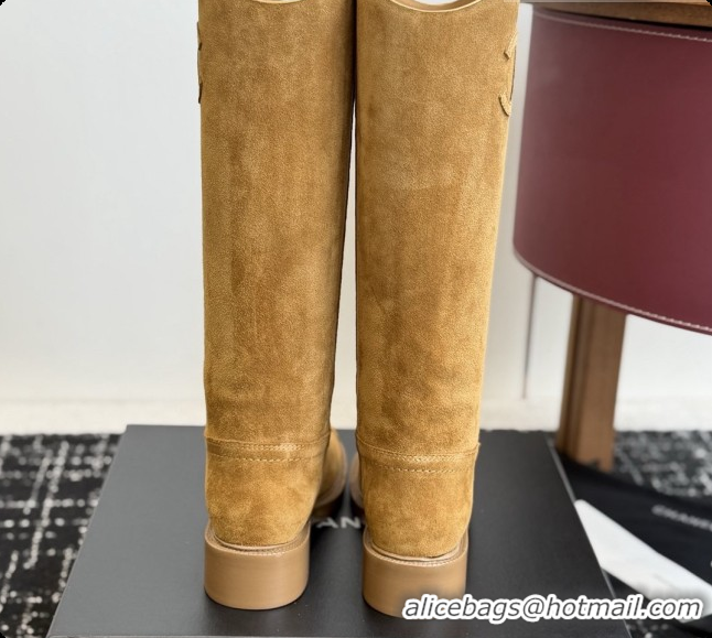 Low Price Chanel High Boots in Suede Calfskin CH091022 Brown 2026