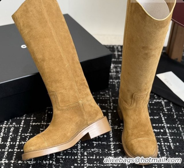 Low Price Chanel High Boots in Suede Calfskin CH091022 Brown 2026