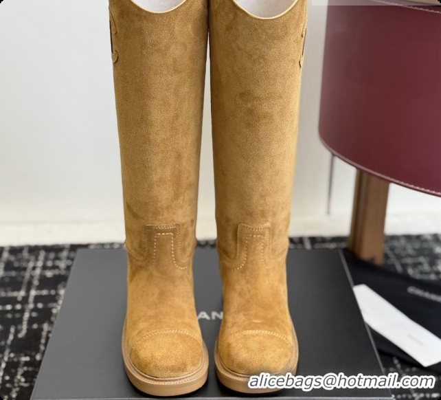 Low Price Chanel High Boots in Suede Calfskin CH091022 Brown 2026