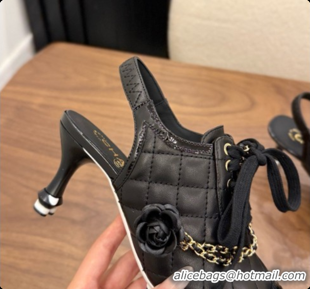 Cheap Design Chanel Slingbacks Pumps in Calfskin & Patent Leather CH091023 Black 2026