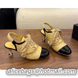 Good Product Chanel Slingbacks Pumps in Calfskin & Patent Leather CH091024 Beige 2026