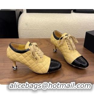 Duplicate Chanel Lace-up Pumps in Calfskin & Patent Leather CH091027 Beige 2026