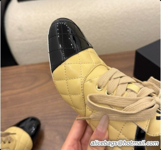 Duplicate Chanel Lace-up Pumps in Calfskin & Patent Leather CH091027 Beige 2026