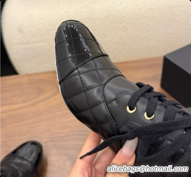 Low Cost Chanel Lace-up Boots in Calfskin & Patent Leather CH091028 Black 2026