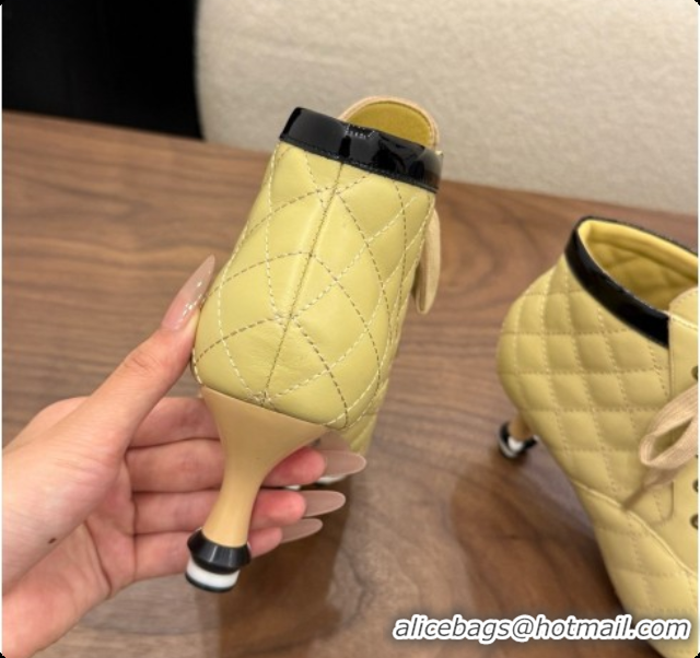 Top Design Chanel Lace-up Boots in Calfskin & Patent Leather CH091030 Beige 2026