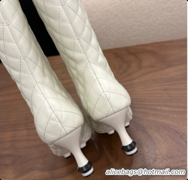 Best Product Chanel Lace-up Boots in Calfskin & Patent Leather CH091034 White 2026