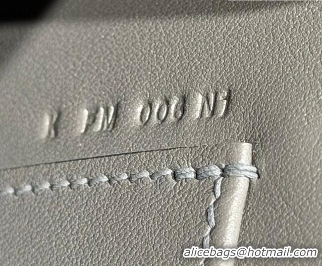 Spot Bulk Hermes Kelly Pochette Swift Bag 22cm in Cow Leather 0414 Tin Grey 2026 (Half Handmade)