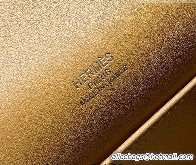 Cheapest Hermes Kelly Pochette Swift Bag 22cm in Cow Leather 0414 Milk Tea 2026 (Half Handmade)