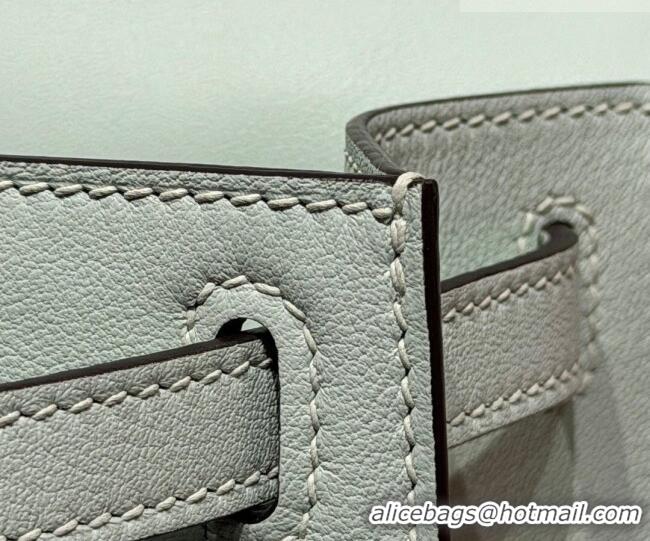 Discount Hermes Kelly Pochette Swift Bag 22cm in Cow Leather 0414 Bubble Green 2026 (Half Handmade)