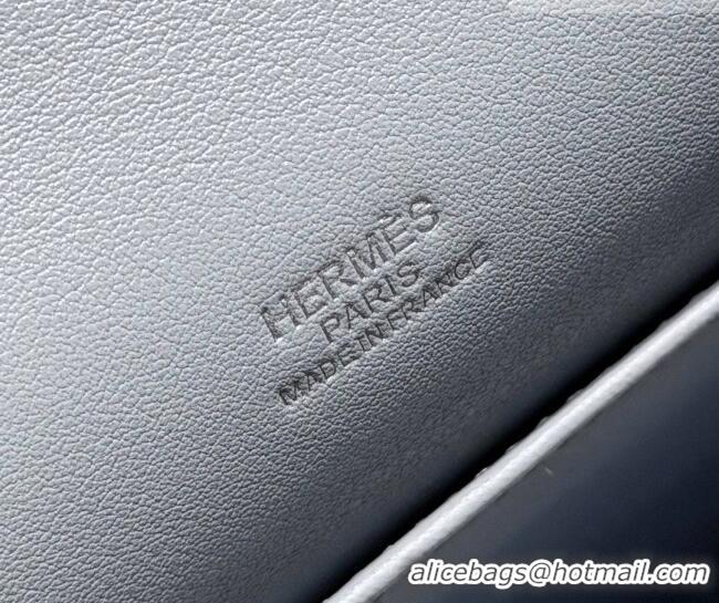 Market Sells Hermes Kelly Pochette Swift Bag 22cm in Cow Leather 0414 Linen Blue 2026 (Half Handmade)