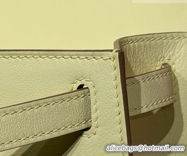 Chic Discount Hermes Kelly Pochette Swift Bag 22cm in Cow Leather 0414 Milton Yellow 2026 (Half Handmade)