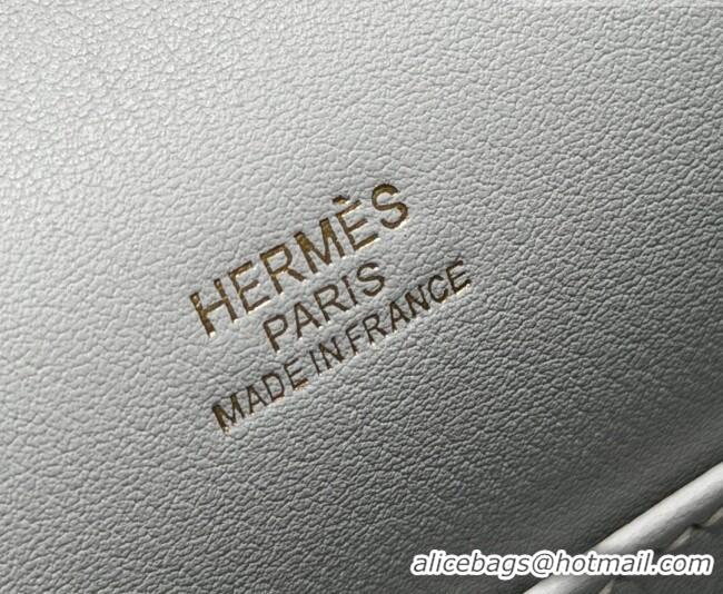 Best Price Hermes Kelly Pochette Swift Bag 22cm in Cow Leather 0414 Brail Blue 2026 (Half Handmade)