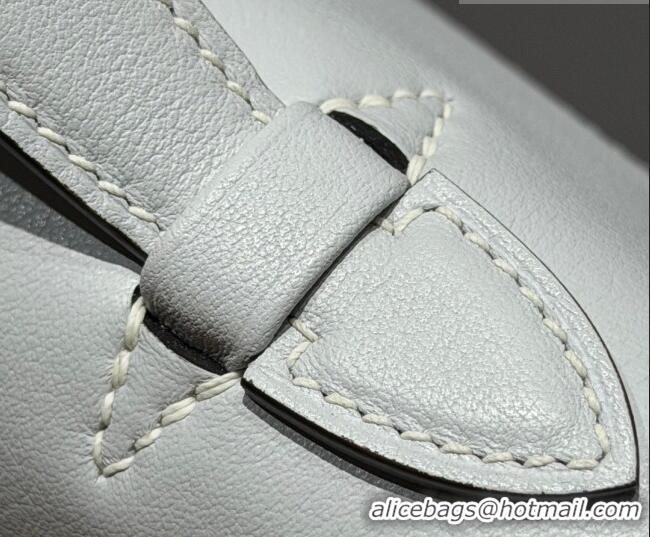 Best Price Hermes Kelly Pochette Swift Bag 22cm in Cow Leather 0414 Brail Blue 2026 (Half Handmade)