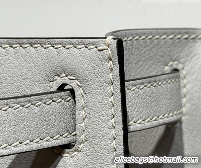 Best Price Hermes Kelly Pochette Swift Bag 22cm in Cow Leather 0414 Brail Blue 2026 (Half Handmade)