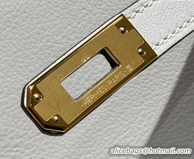 Best Price Hermes Kelly Pochette Swift Bag 22cm in Cow Leather 0414 Brail Blue 2026 (Half Handmade)