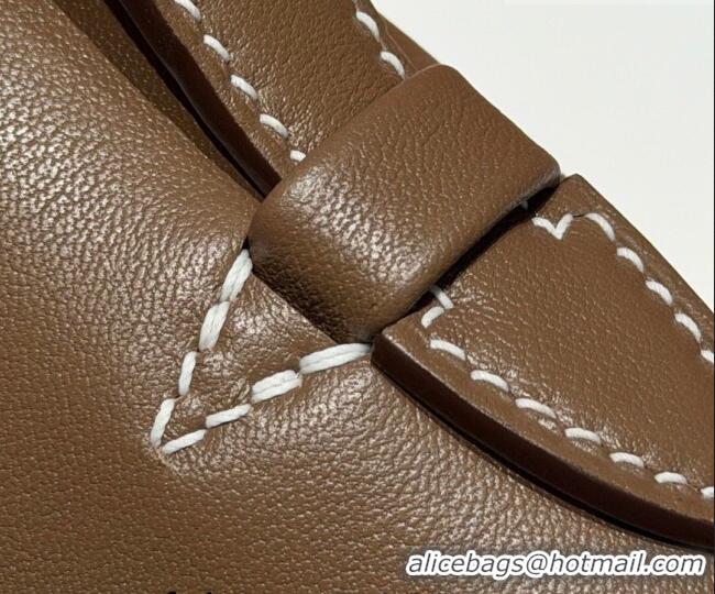 Shop Discount Hermes Kelly Pochette Swift Bag 22cm in Cow Leather 0414 Elephant Grey/Gold 2026 (Half Handmade)