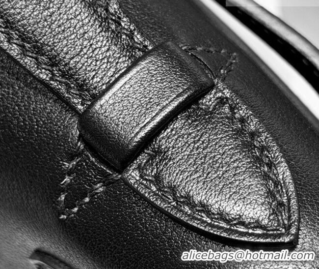 Grade Quality Hermes Kelly Pochette Swift Bag 22cm in Cow Leather 0414 Black/Silver 2026 (Half Handmade)