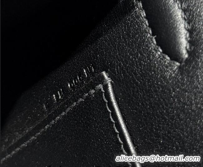 Grade Quality Hermes Kelly Pochette Swift Bag 22cm in Cow Leather 0414 Black/Silver 2026 (Half Handmade)