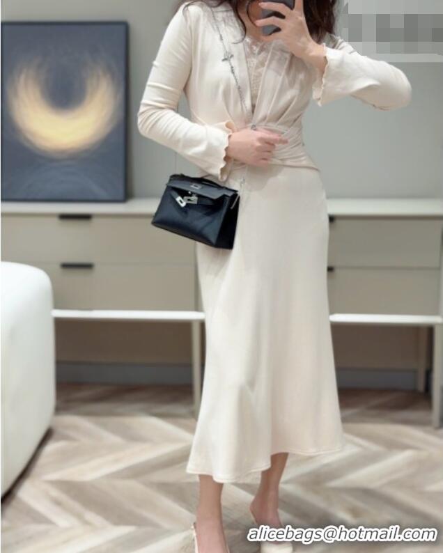 Grade Quality Hermes Kelly Pochette Swift Bag 22cm in Cow Leather 0414 Black/Silver 2026 (Half Handmade)