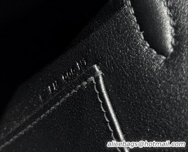 Top Design Hermes Kelly Pochette Swift Bag 22cm in Cow Leather 0414 Black/Gold 2026 (Half Handmade)