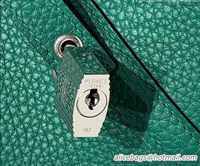 Discount Hermes Picotin Lock Mini Bag 18cm in Germany and Clemence TC Leather 4056 Velvet Green 2026 (Half Handmade)