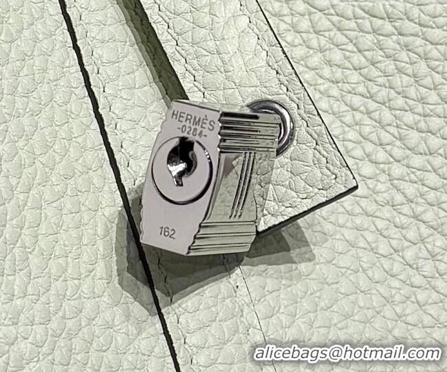 Classic Grade Hermes Picotin Lock Mini Bag 18cm in Germany and Clemence TC Leather 4056 Bubble Green 2026 (Half Handmade
