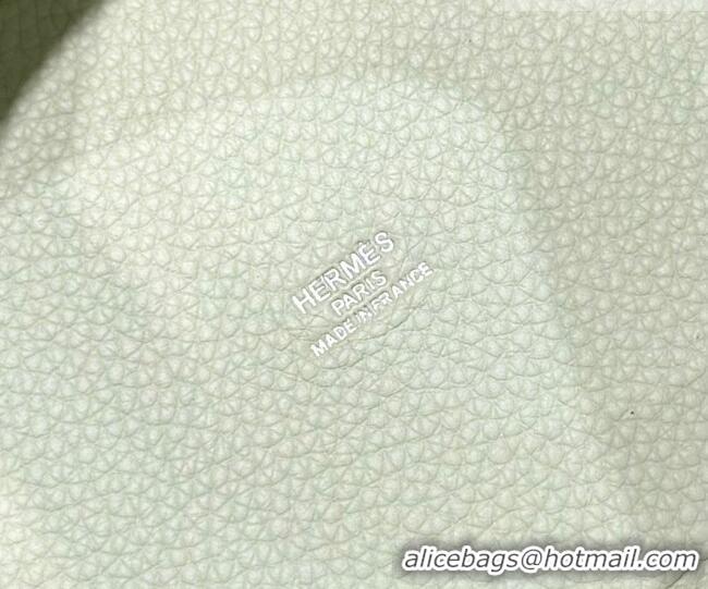 Classic Grade Hermes Picotin Lock Mini Bag 18cm in Germany and Clemence TC Leather 4056 Bubble Green 2026 (Half Handmade