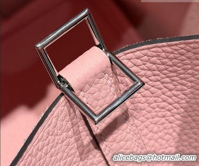 Spot Bulk Hermes Picotin Lock Mini Bag 18cm in Germany and Clemence TC Leather 4056 Rose Sakura Pink 2026 (Half Handmade
