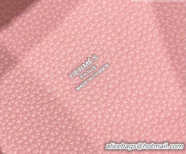 Spot Bulk Hermes Picotin Lock Mini Bag 18cm in Germany and Clemence TC Leather 4056 Rose Sakura Pink 2026 (Half Handmade