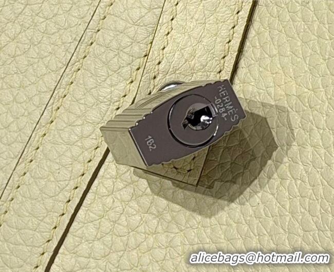 Grade Hermes Picotin Lock Mini Bag 18cm in Germany and Clemence TC Leather 4056 Jaune Milton Yellow 2026 (Half Handmade)